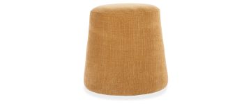 Otto Chenille Straw Fabric Ottoman