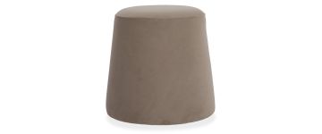 Otto Poly Taupe Velvet Ottoman