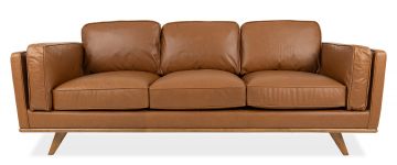 Astoria Tan Leather 3 Seater Sofa