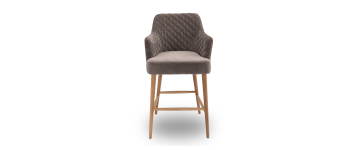 Cuban Brown Fabric Bar Stool