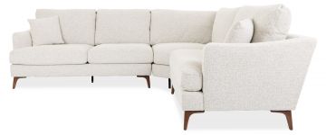 Daisy Beige Fabric Fixed back 2.5L/1.5R Corner Sofa