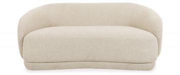 Dove White Fabric Boucle 2 Seater Sofa