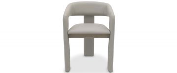 Duo Grey Bonded Leather Dining Chair