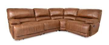 Governor Small Fabric Recliner Corner Group in Tan