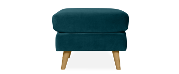 Waldorf Teal Velvet Footstool