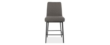 Ezra Grey Faux Leather Bar Stool 