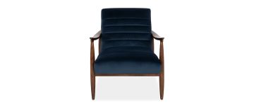 Paxton Indigo Fabric Armchair