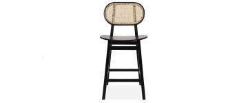 Ryder Black & Cane Barstool
