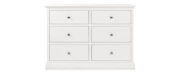 Amelia White Wooden 6 Drawer Dresser