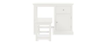 Amelia White Wooden Dressing Table & Stool