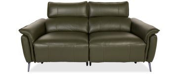 Truman Oslo Pine Leather Power Recliner 3 Seater Sofa