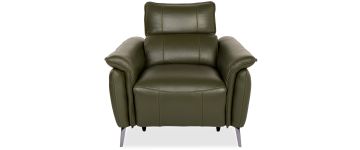 Truman Oslo Pine Leather Power Recliner Armchair
