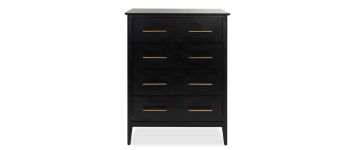 Maison Black Oak 4 Drawer Chest