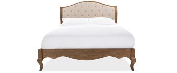 Clementine Smoked Oak & Fabric 5ft King Bedframe