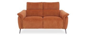 Truman Pumpkin Velvet 2 Seater Power Recliner Sofa