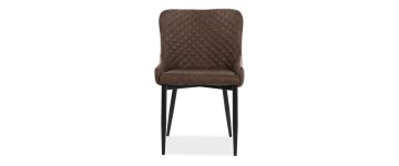 Jasper Brown Faux Leather Dining Chair