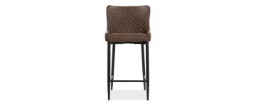 Jasper Brown Faux Leather Barstool