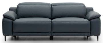 Marco Peacock Leather 3 Seater Power Recliner Sofa