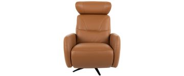 Alexio Pecan Leather Electric Recliner Armchair