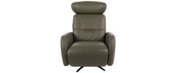 Alexio Olive Leather Electric Recliner Armchair