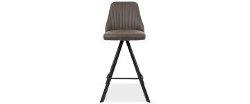 Austin Dark Grey Fabric Swivel Bar Stool