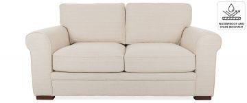 Nora Cream Fabric 2 Seater High Back Sofa