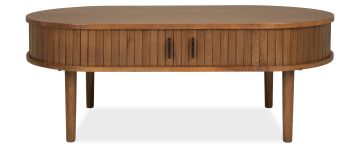 Lyra Dark Natural Oak Slide Door Coffee Table