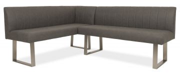 Argento Natural Grey Left Hand Facing Dining Bench