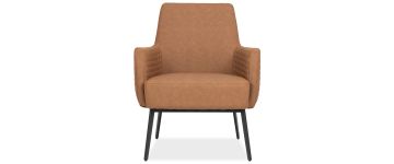 Ezra Tan Faux Leather Accent Chair