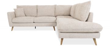 Ivy Champagne Fabric Right Hand Facing Chaise Corner Sofa