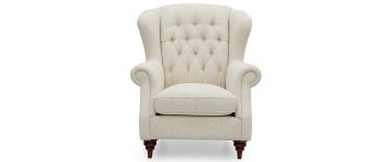 Nelson Natural Fabric Chesterfield Armchair