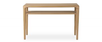 Alder Natural Oak Wooden Console Table