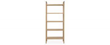 Alder Natural Oak Wooden Bookcase