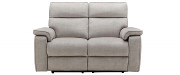 Ella Plush Beige Fabric 2 Seater Power Recliner Sofa