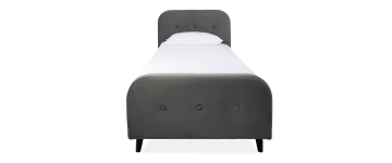 Evie Dark Grey Velvet 3ft Single Bedframe