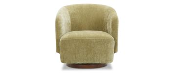 Otis Green Fabric Swivel Armchair