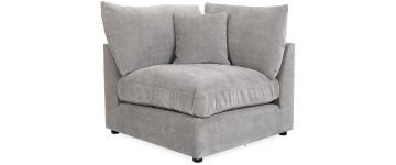 Heather Medium Grey Fabric Corner Piece