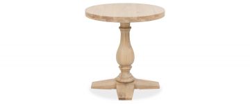 Heritage White Oak Wooden Round Side Table