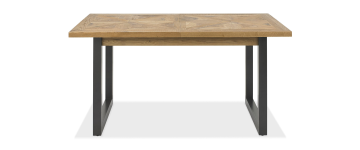 Indus Rustic Oak & Peppercorn Small Rectangular Dining Table