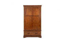 Louis-Phillippe Dark Mahogany Wooden 2 Door Wardrobe
