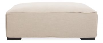 Micah Fabric Footstool in Linen