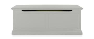 Amelia Grey Wooden Blanket Box
