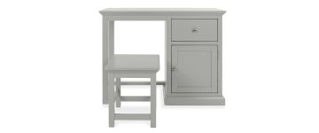 Amelia Grey Wooden Dressing Table & Stool