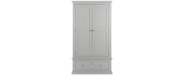 Amelia Grey Wooden 2 Door Wardrobe