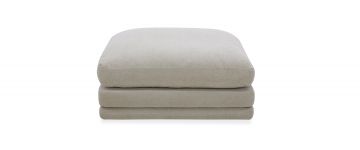 Pillow Dove Grey Fabric Ottoman Footstool