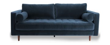 Scott Navy Velvet 2 Seater Sofa