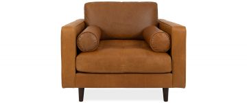 Scott Charme Cigar Leather 1 Seater Armchair