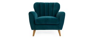 Waldorf Teal Velvet Armchair