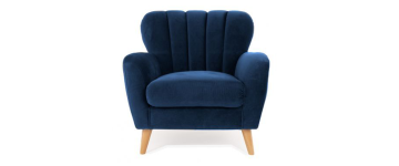 Waldorf Navy Velvet Armchair
