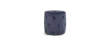 Sofia Navy Velvet Footstool